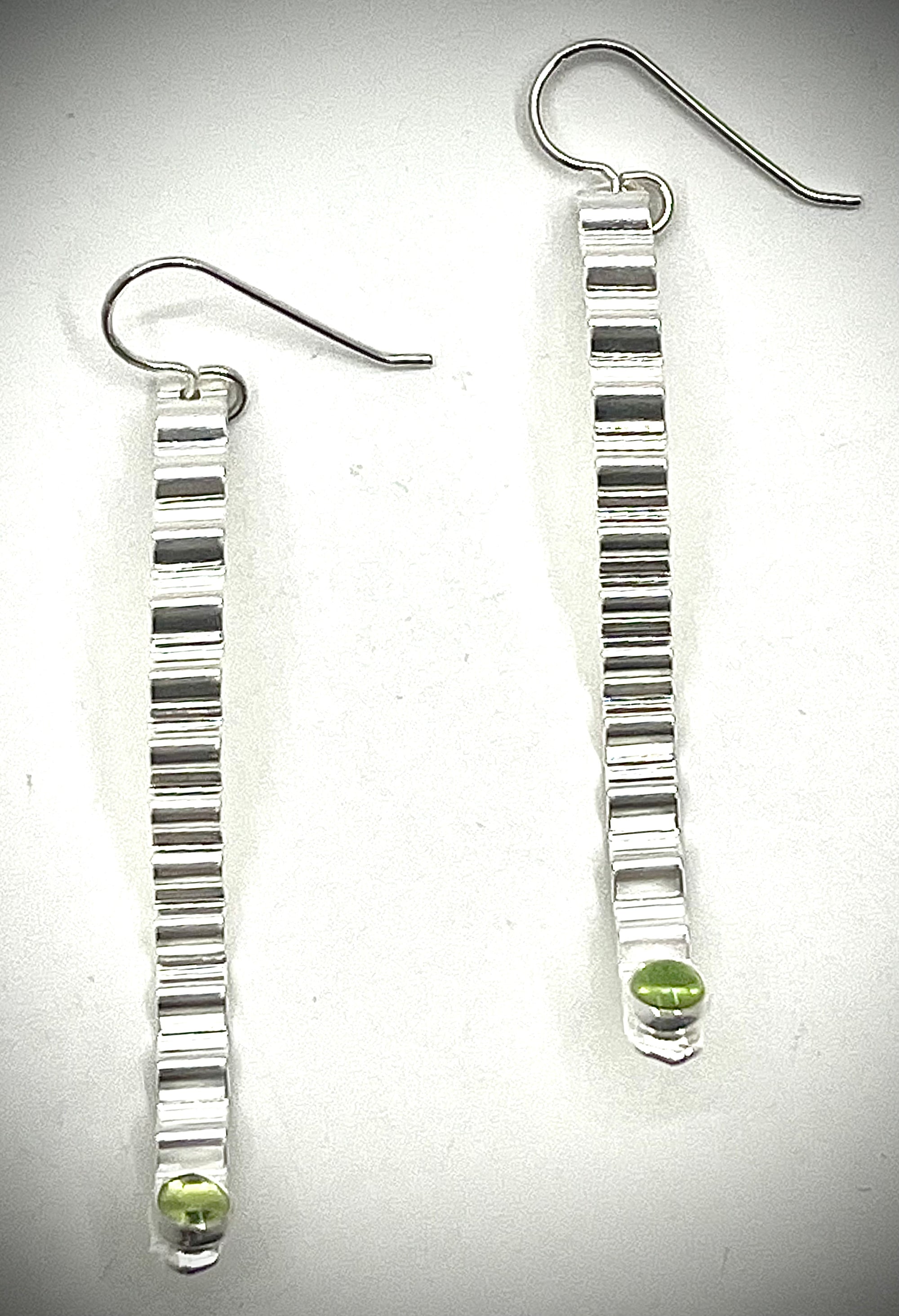 Long Corrugated Wave Earrings