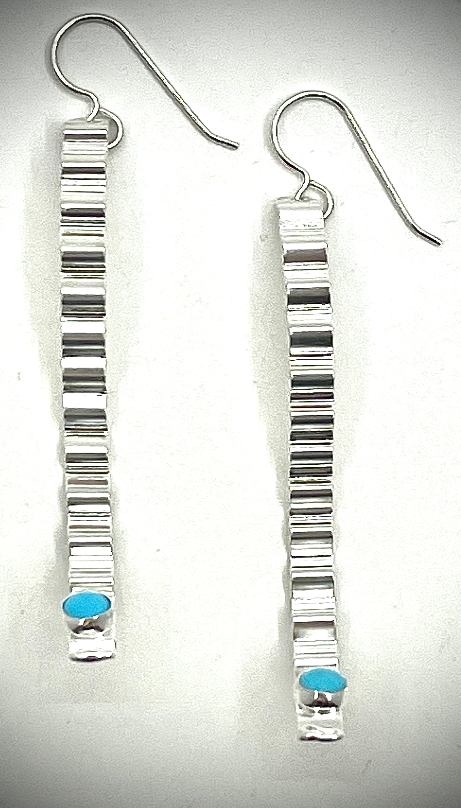 Long Corrugated Wave Earrings