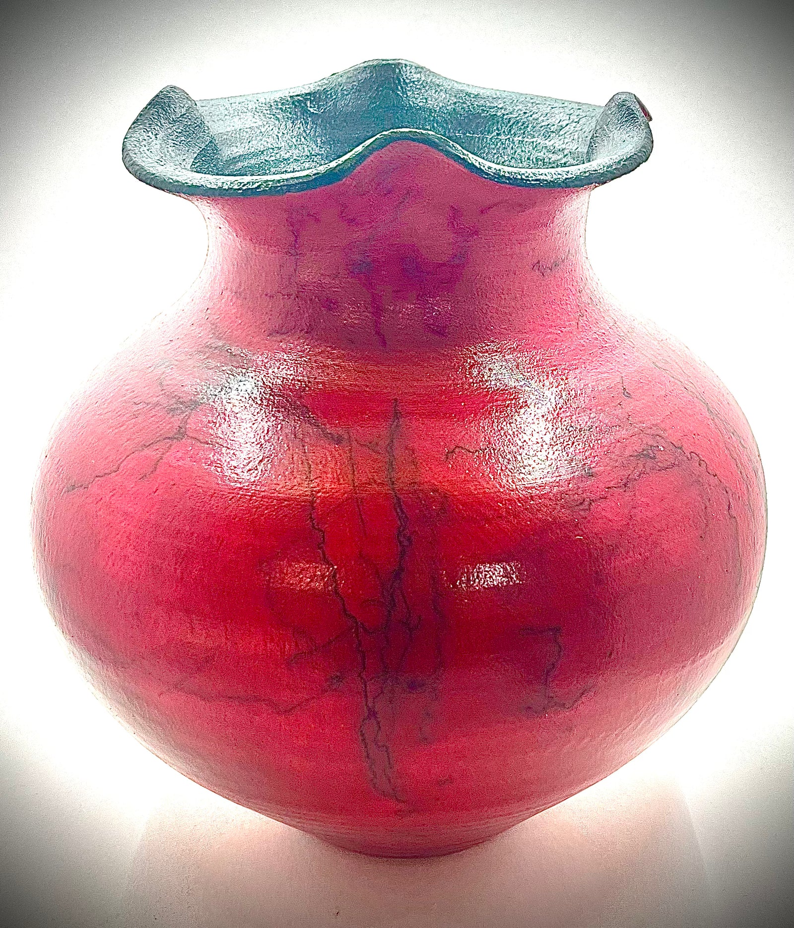 Red Raku Vase
