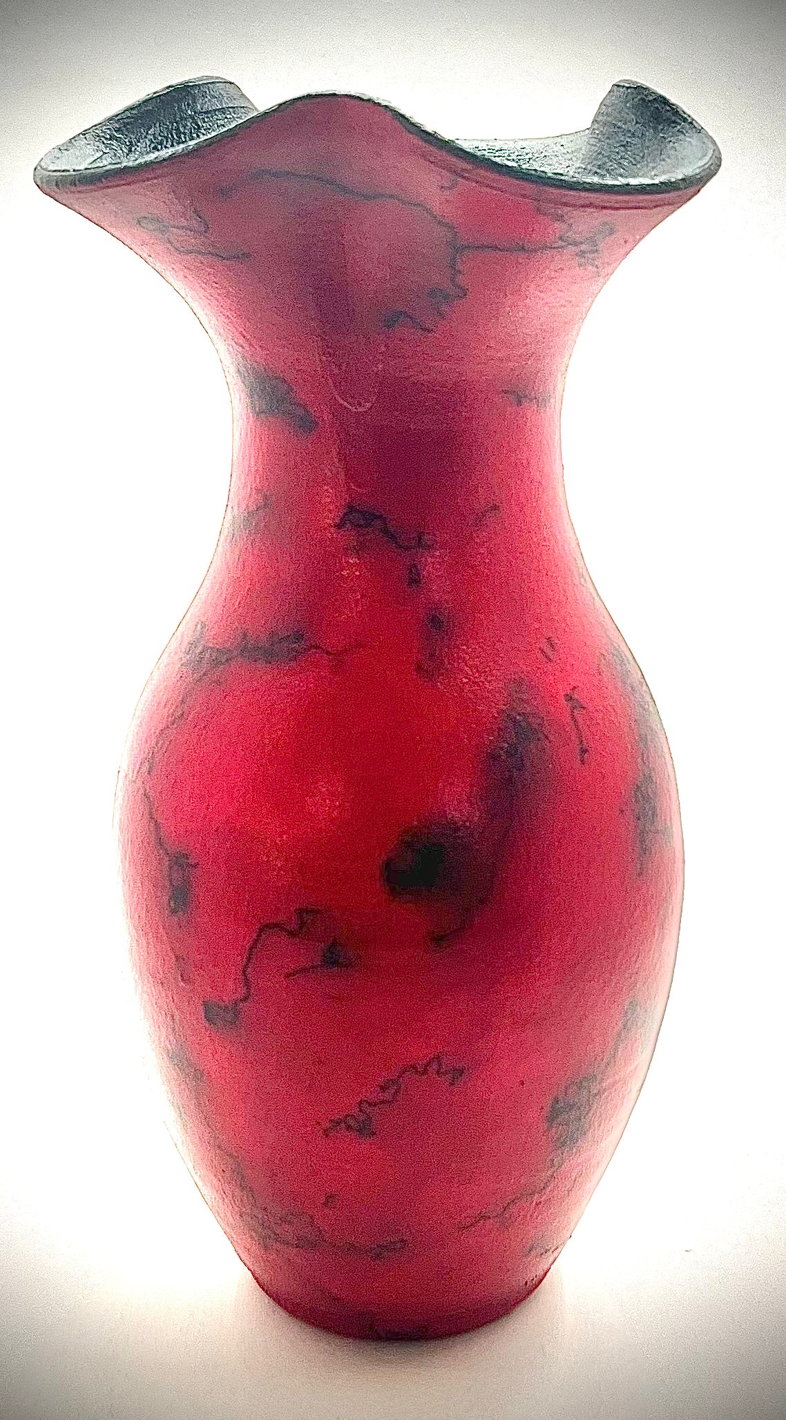 Red Raku Vase