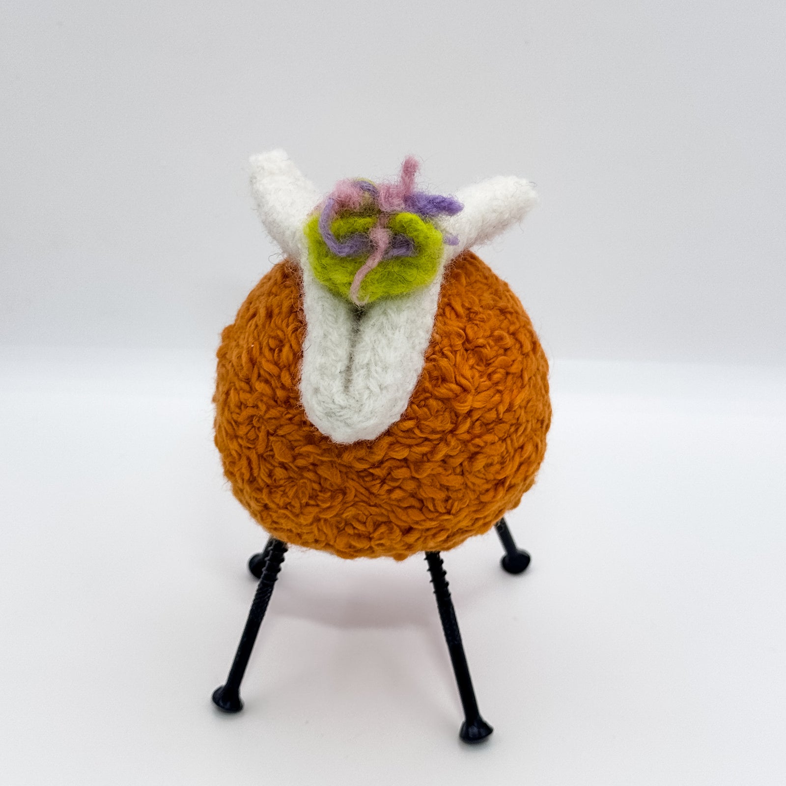Felted Sheep in orange and white