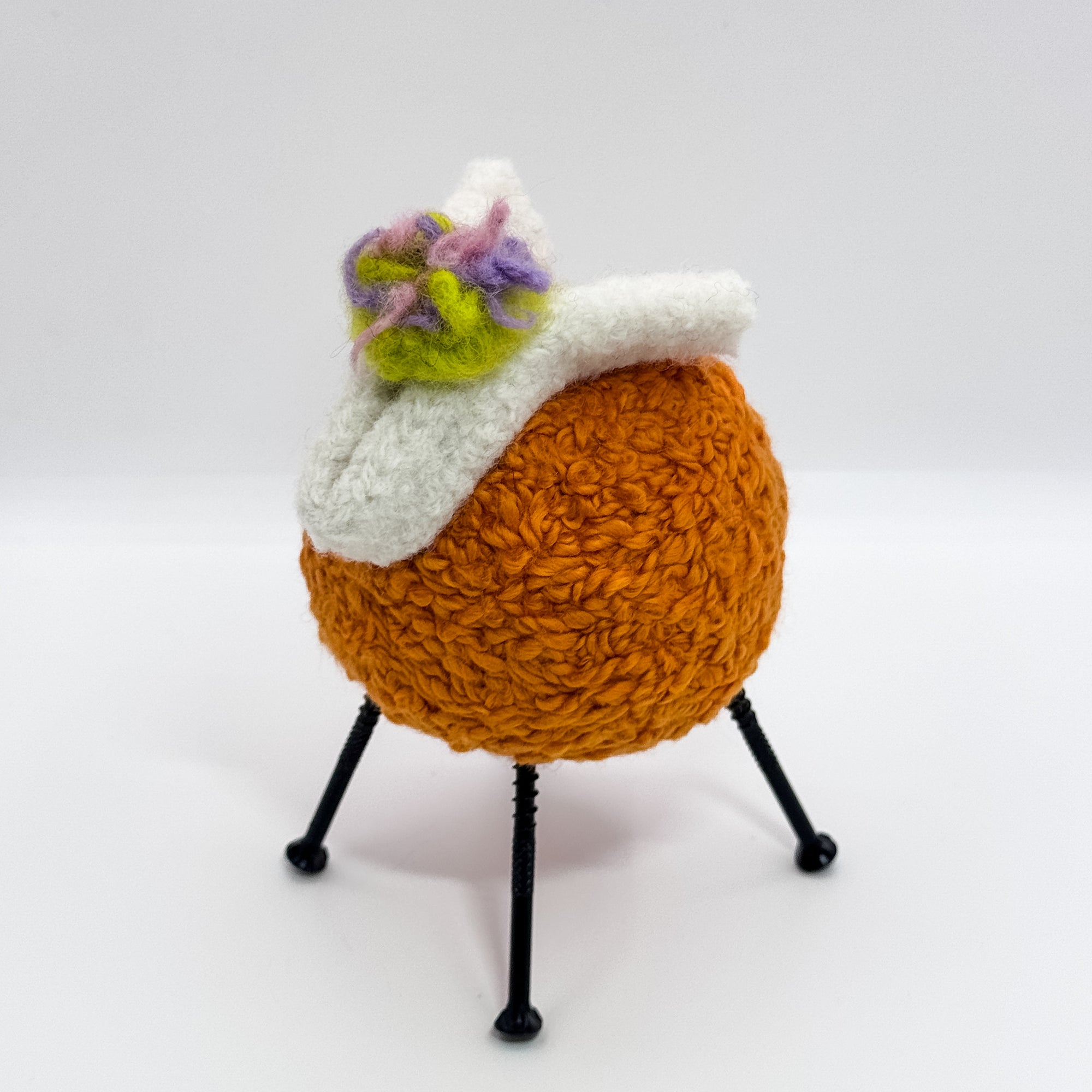 Felted Sheep in orange and white