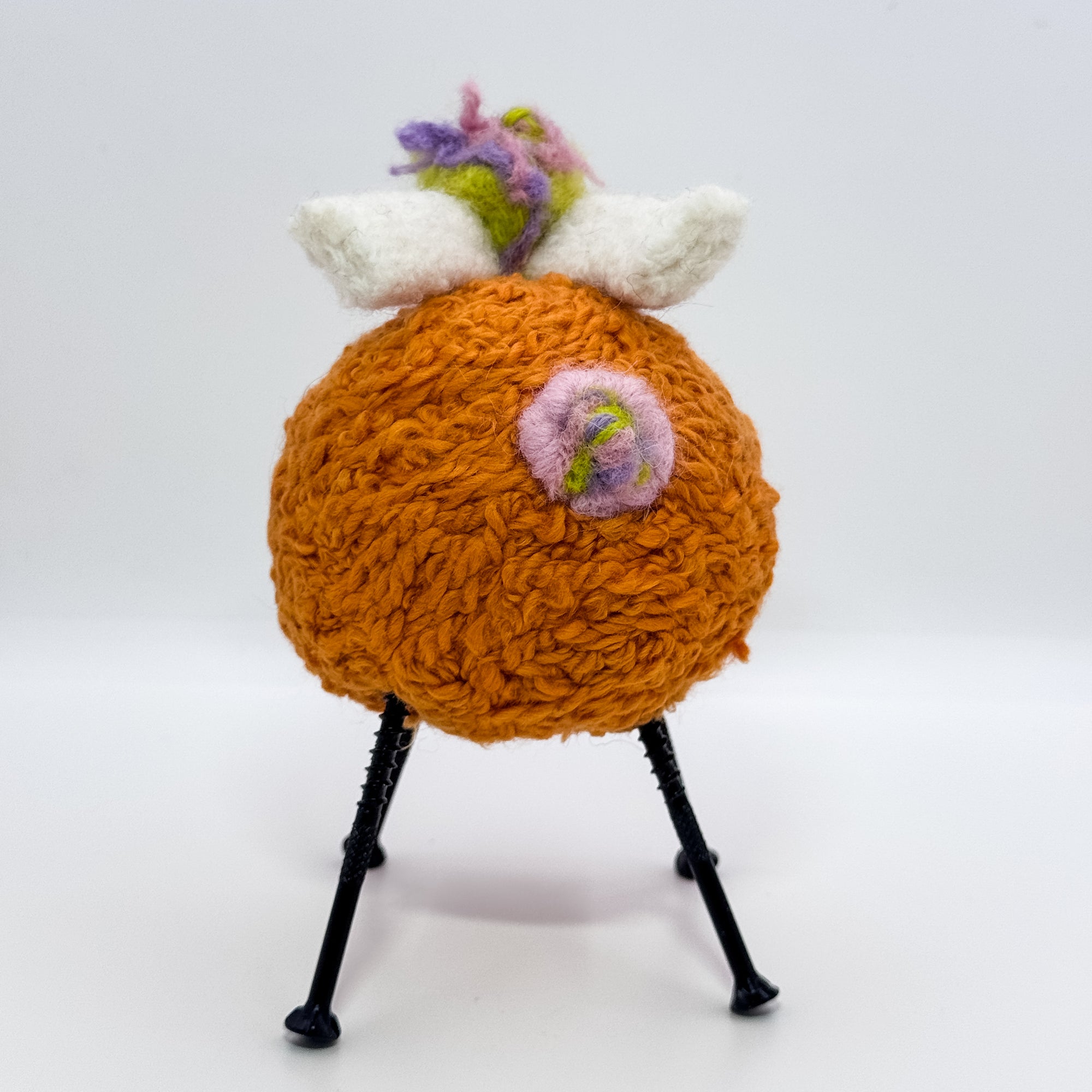 Felted Sheep in orange and white