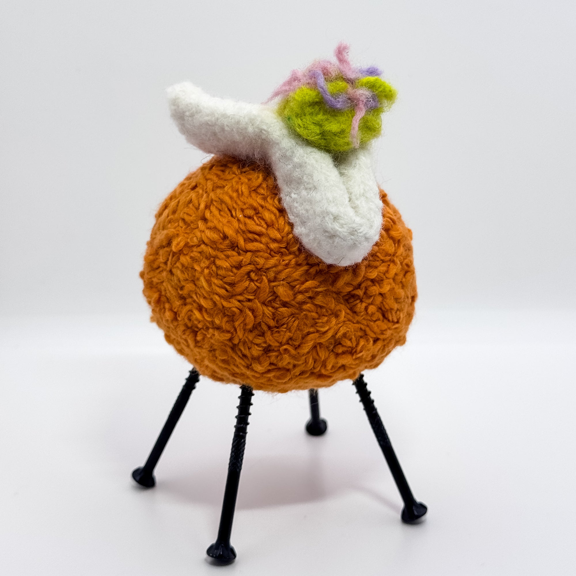 Felted Sheep in orange and white