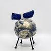 Felted Sheep in cream, blue and grey