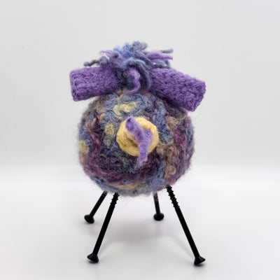 Felted Sheep in purple, blue and lavender