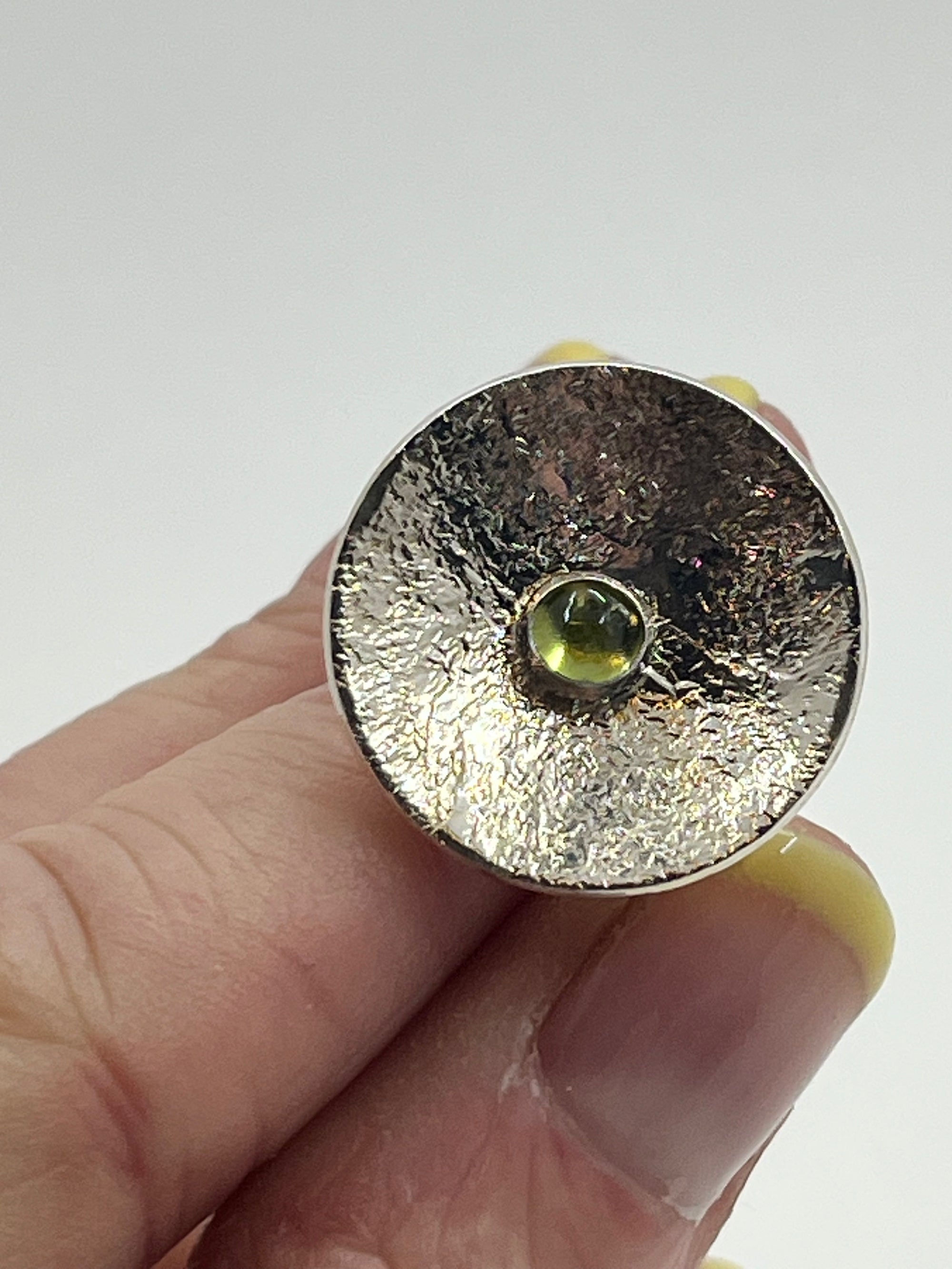 Round Cup Ring with Gemstones
