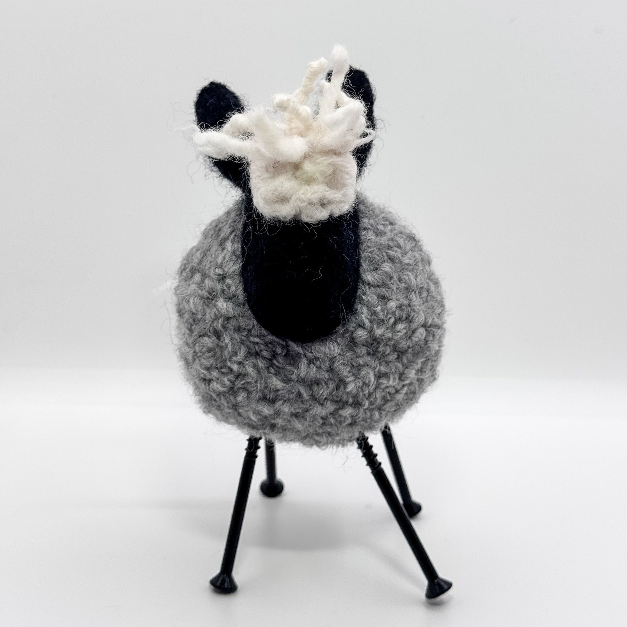 Felted Sheep in  light grey and black