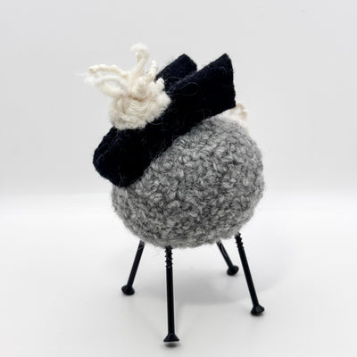 Felted Sheep in  light grey and black