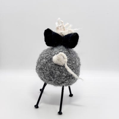 Felted Sheep in  light grey and black