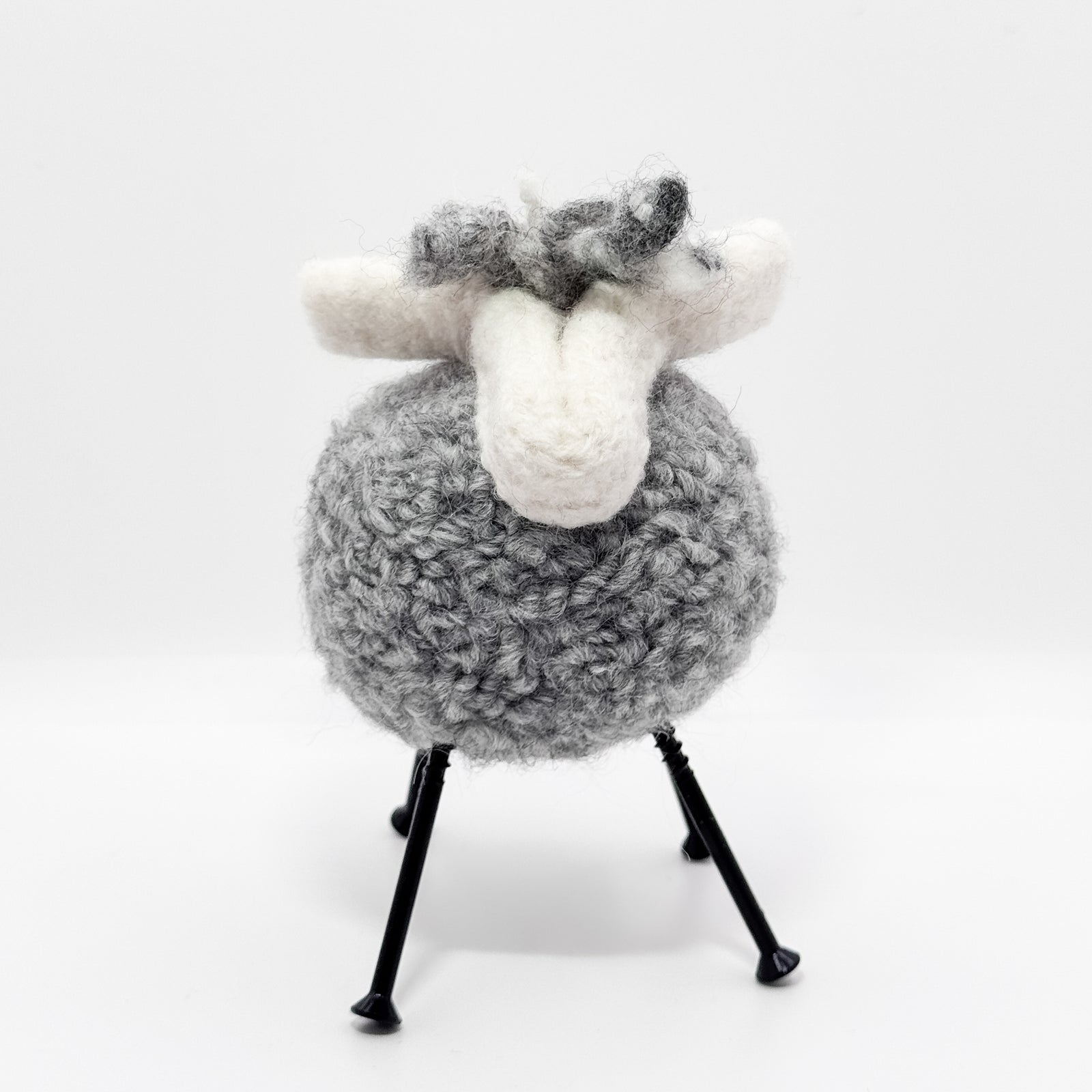 Felted Sheep in light grey and white