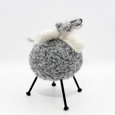 Felted Sheep in light grey and white