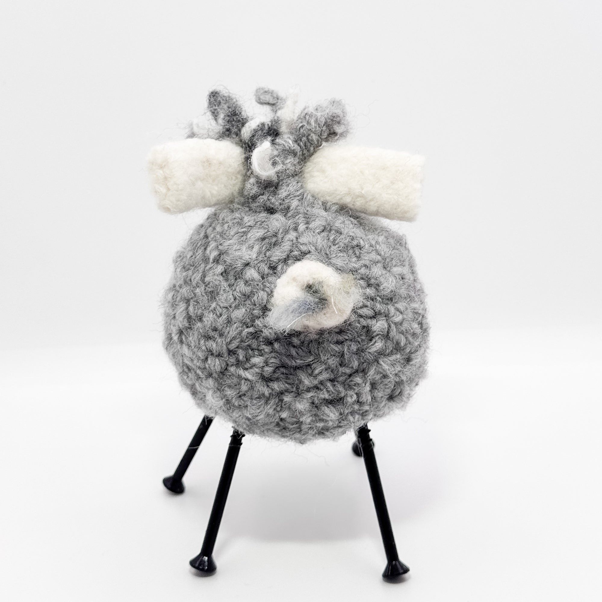 Felted Sheep in light grey and white