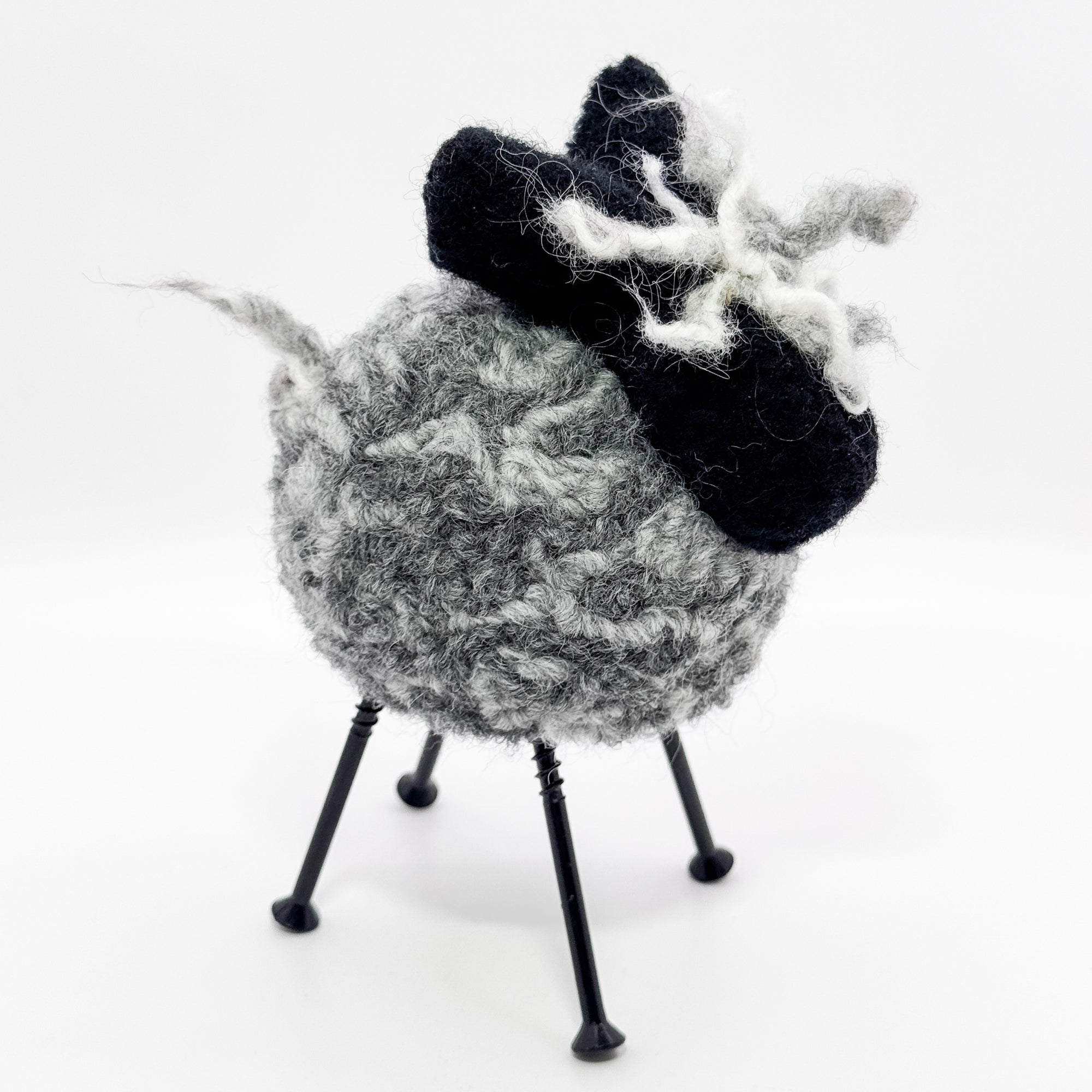 Felted Sheep in light and dark grey