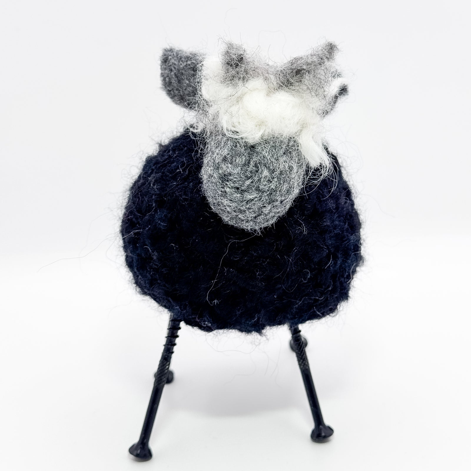 Felted Sheep in black and grey