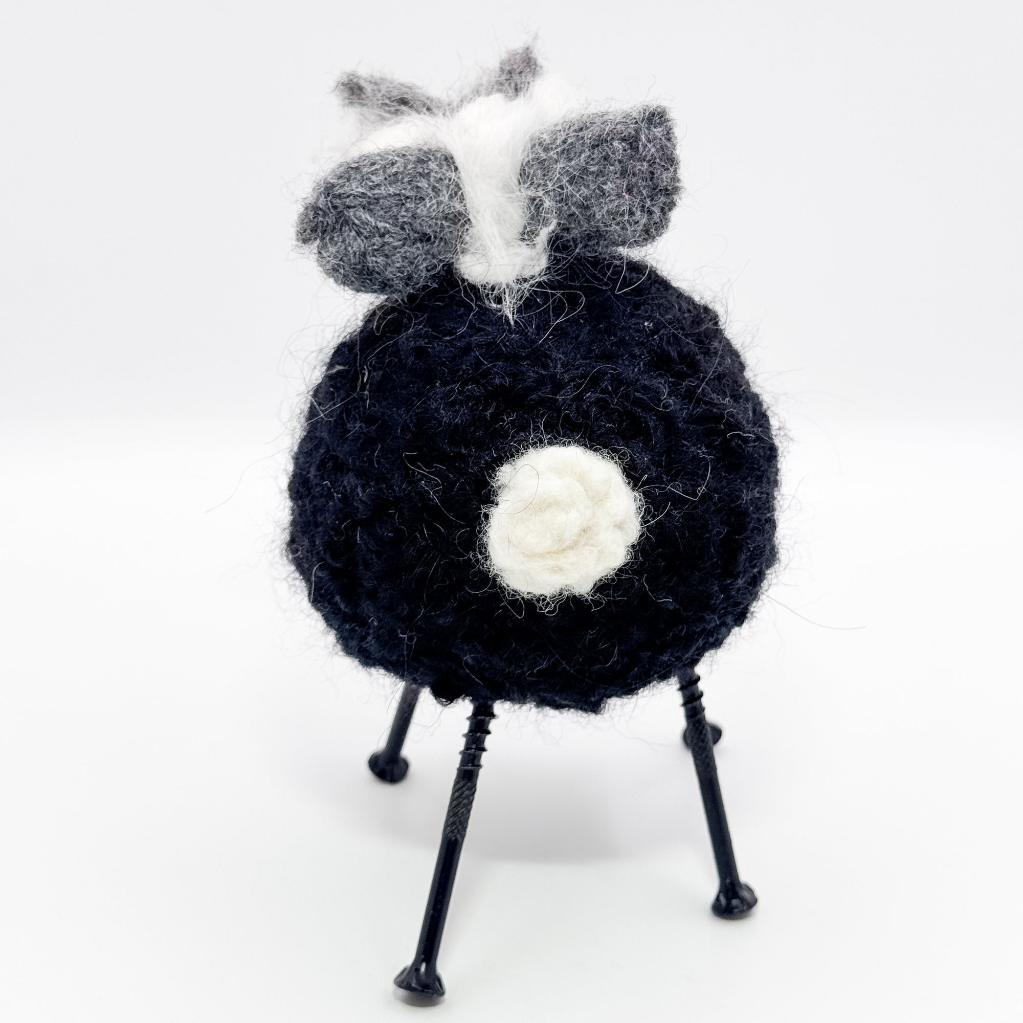 Felted Sheep in black and grey