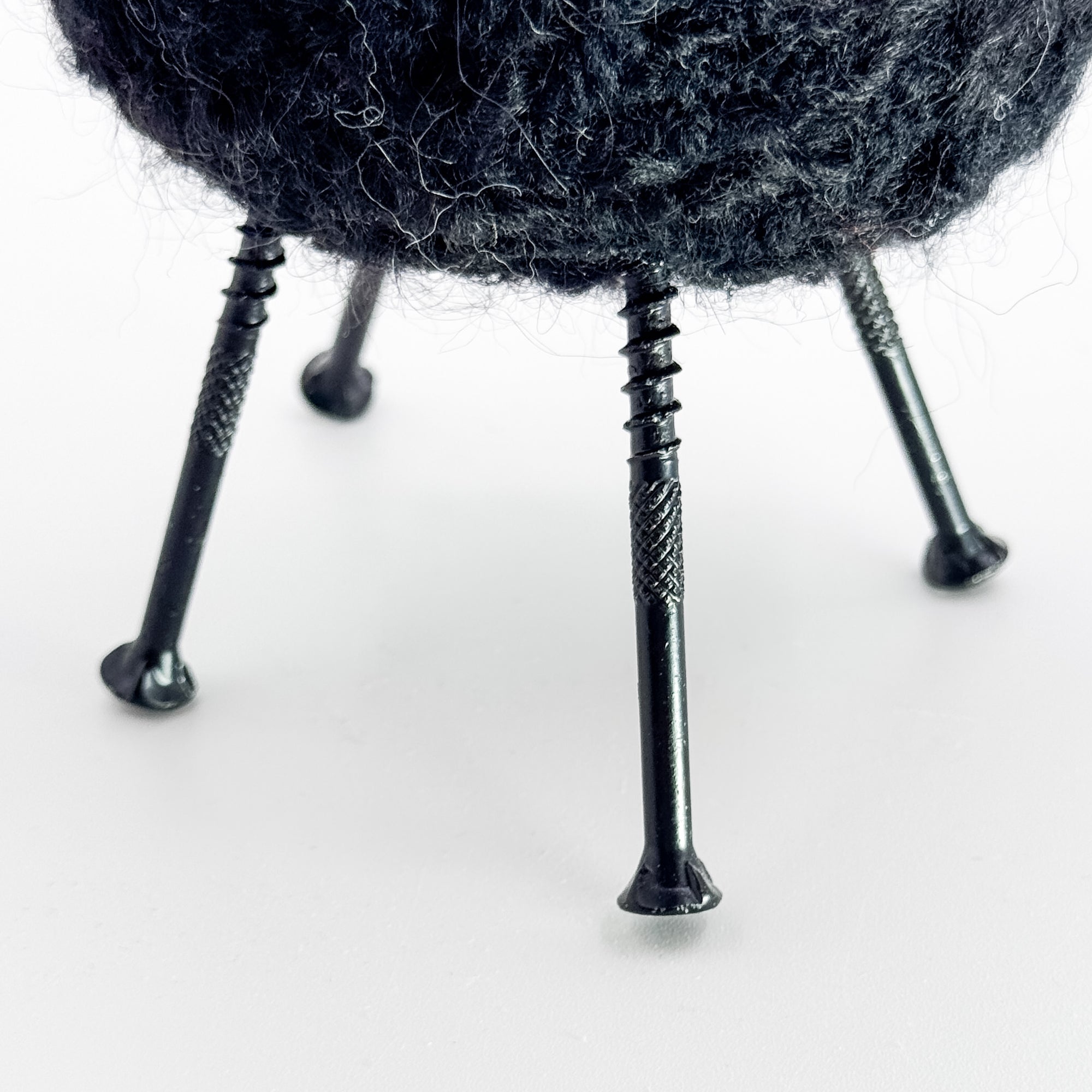 Felted Sheep in black and grey