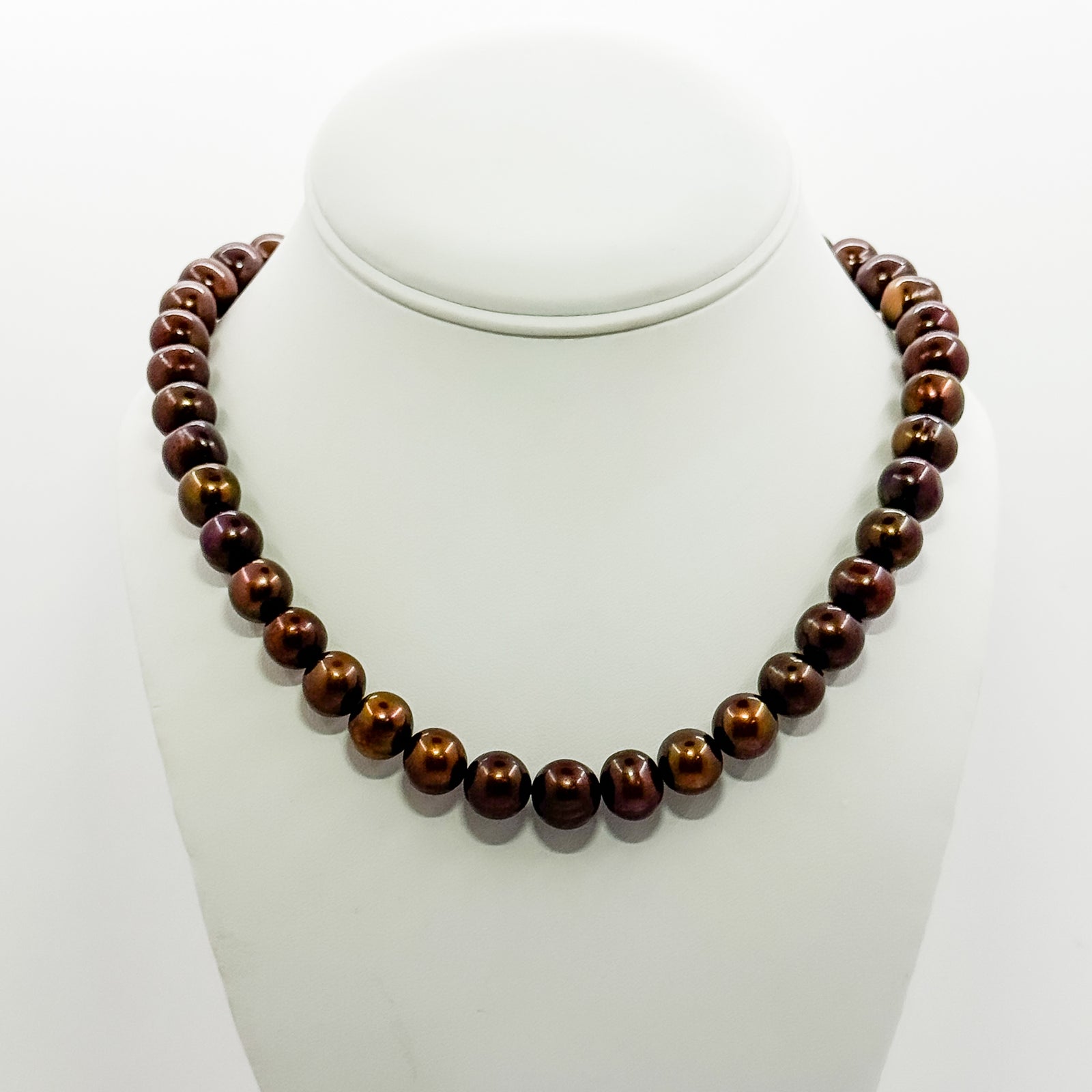 Copper pearls necklace