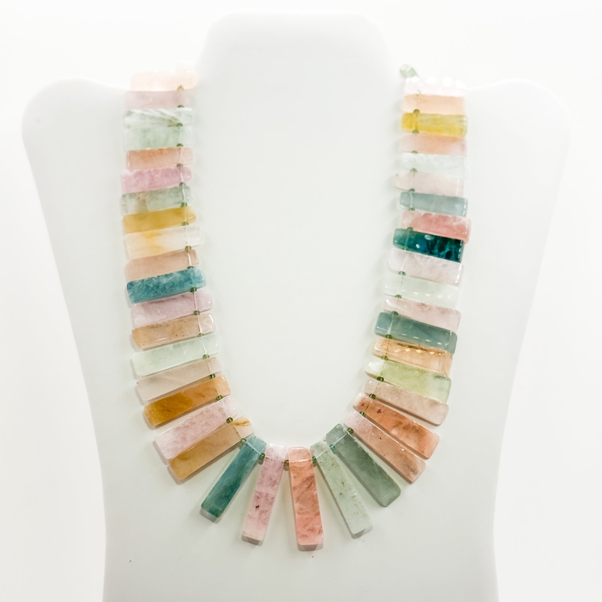 Morganite Aquamarine necklace
