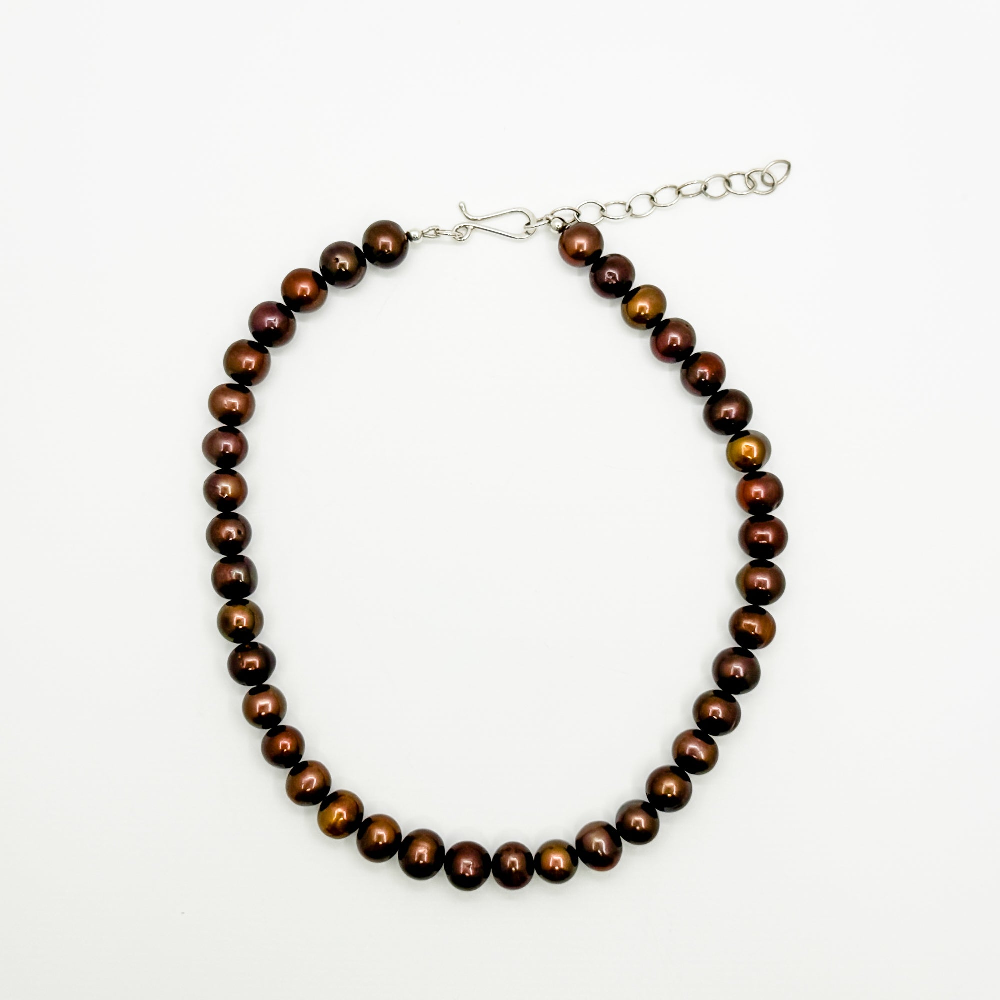 Copper pearls necklace