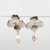 Flower and blush pearl earrings