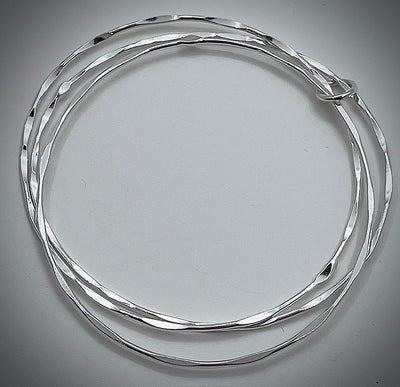 Triplet Skinny Hammered Bangle
