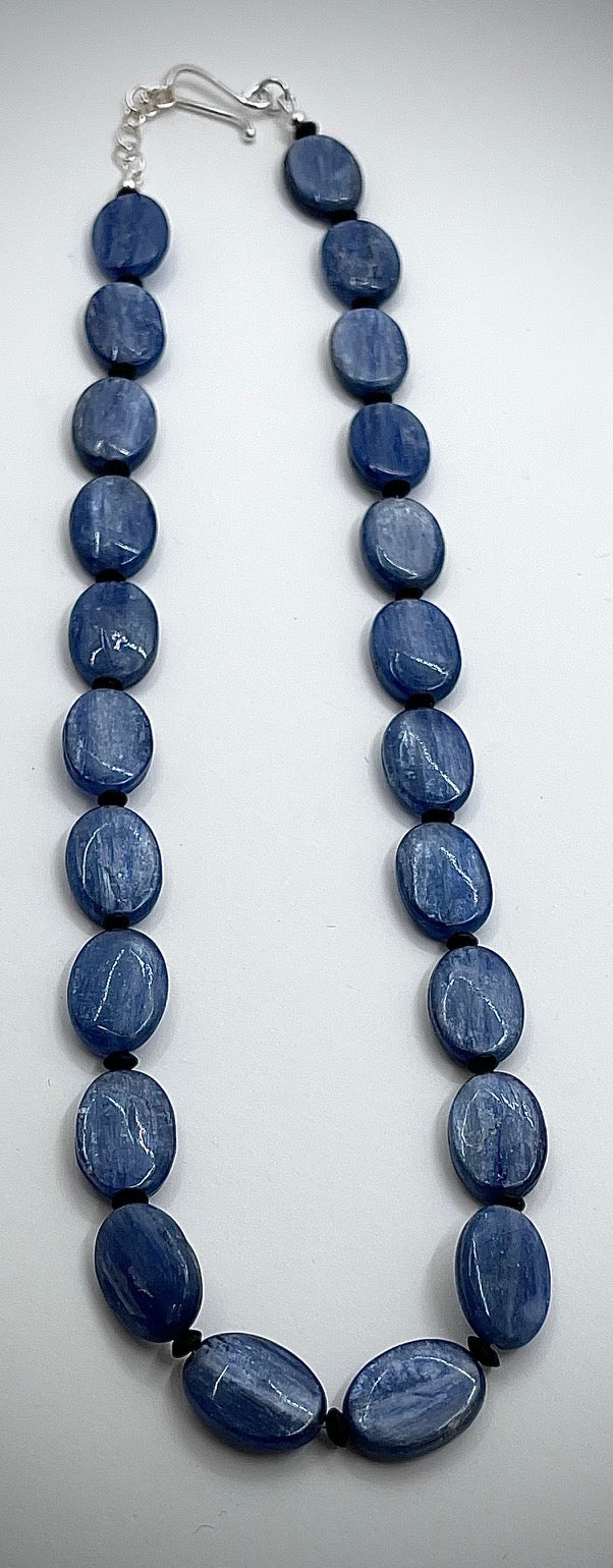 Oval Blue Kyanite Necklace