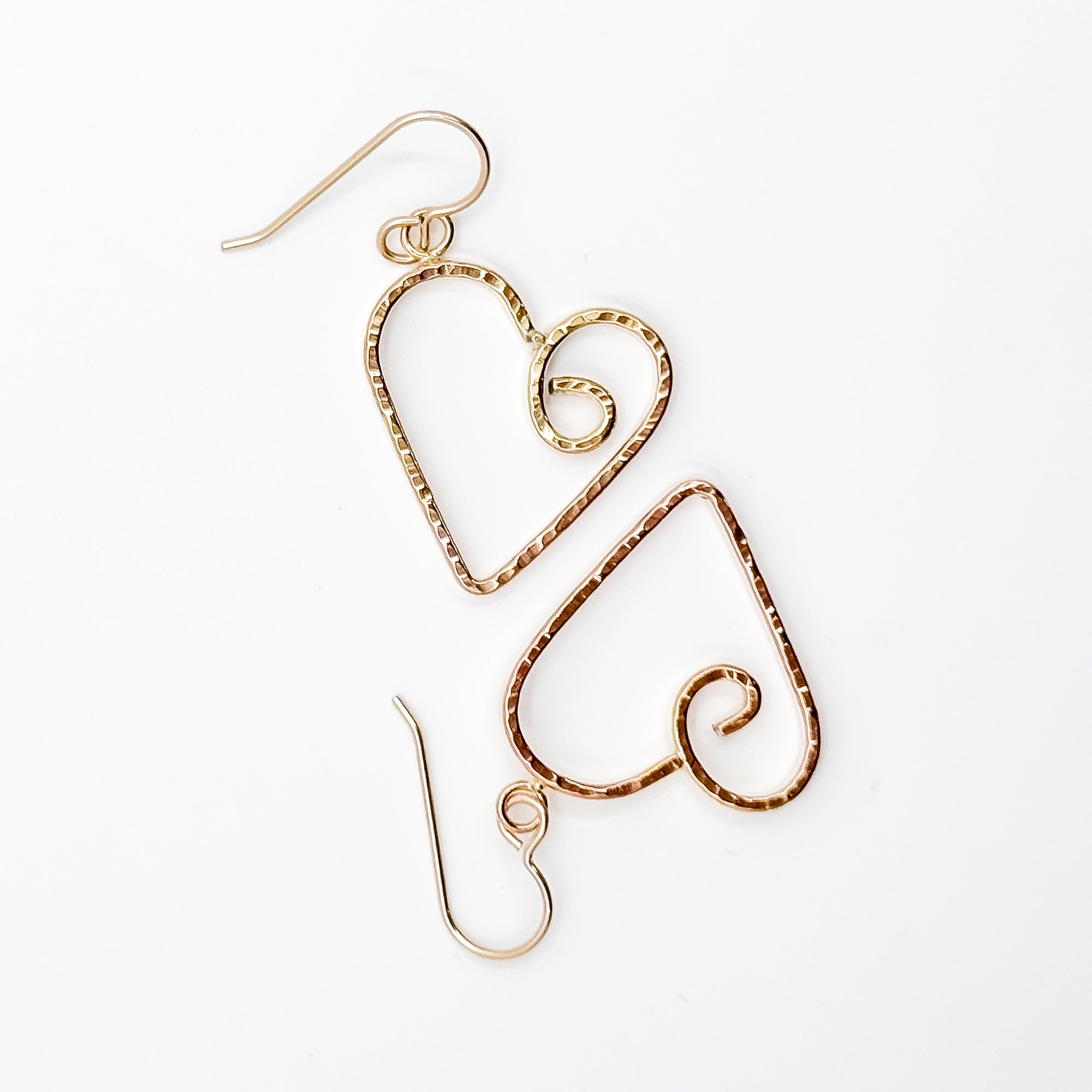 Curly Jane heart earrings