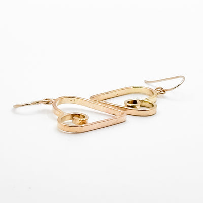 Curly Jane heart earrings
