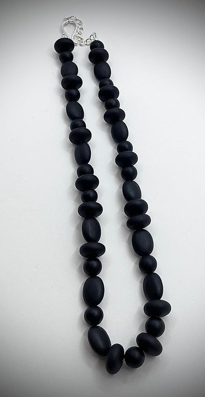 Sandblasted Black Onyx Necklace