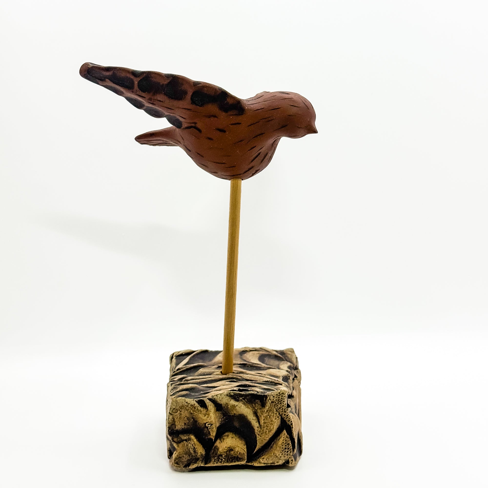 clay & engobe Bird Sculpture