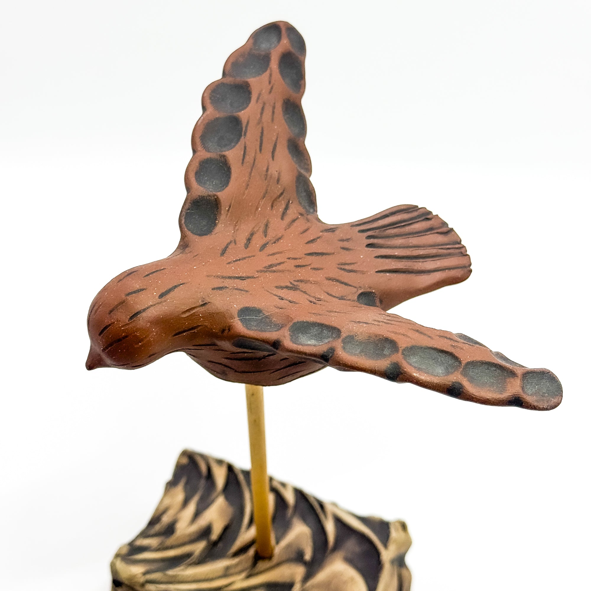 clay & engobe Bird Sculpture