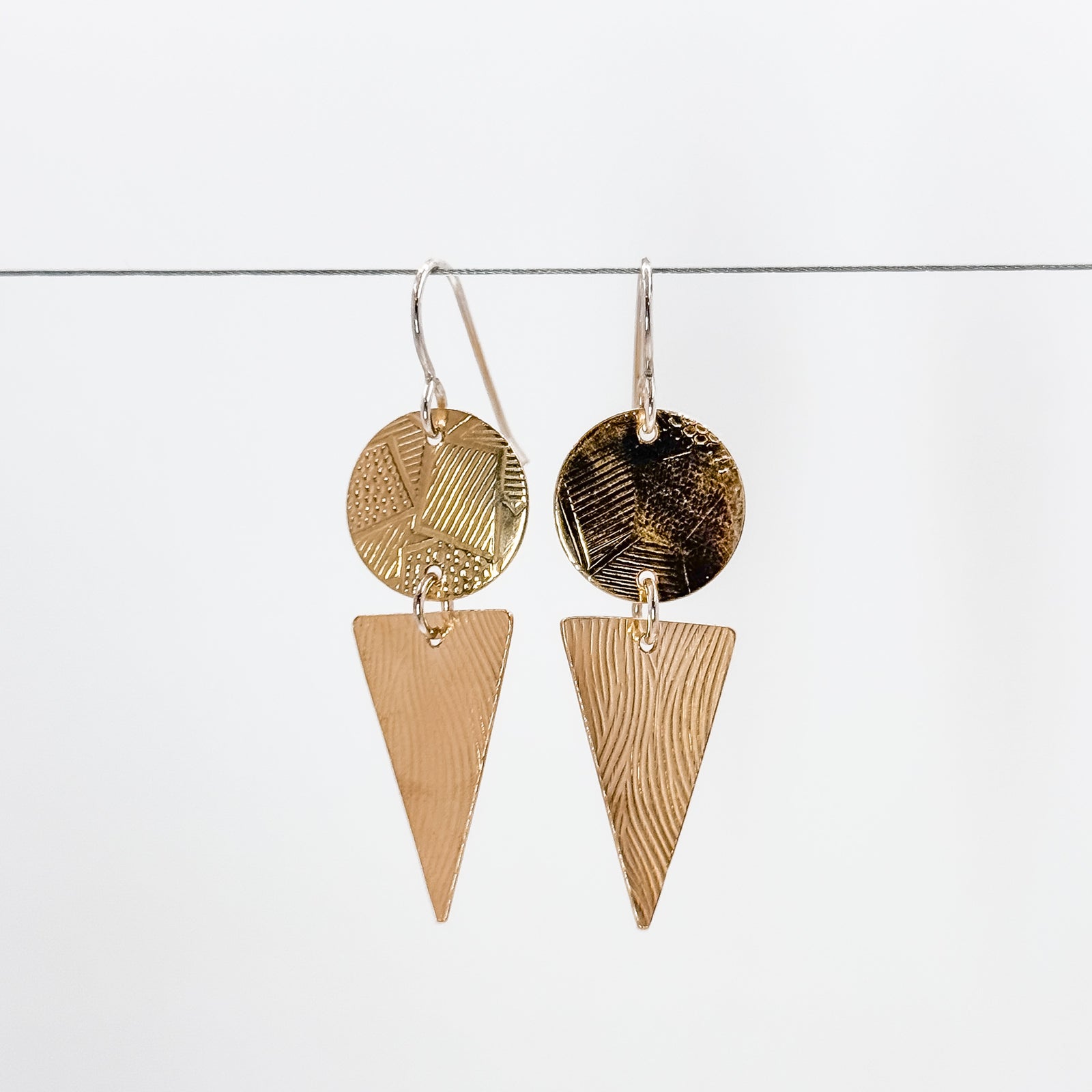 Disc Triangle earrings