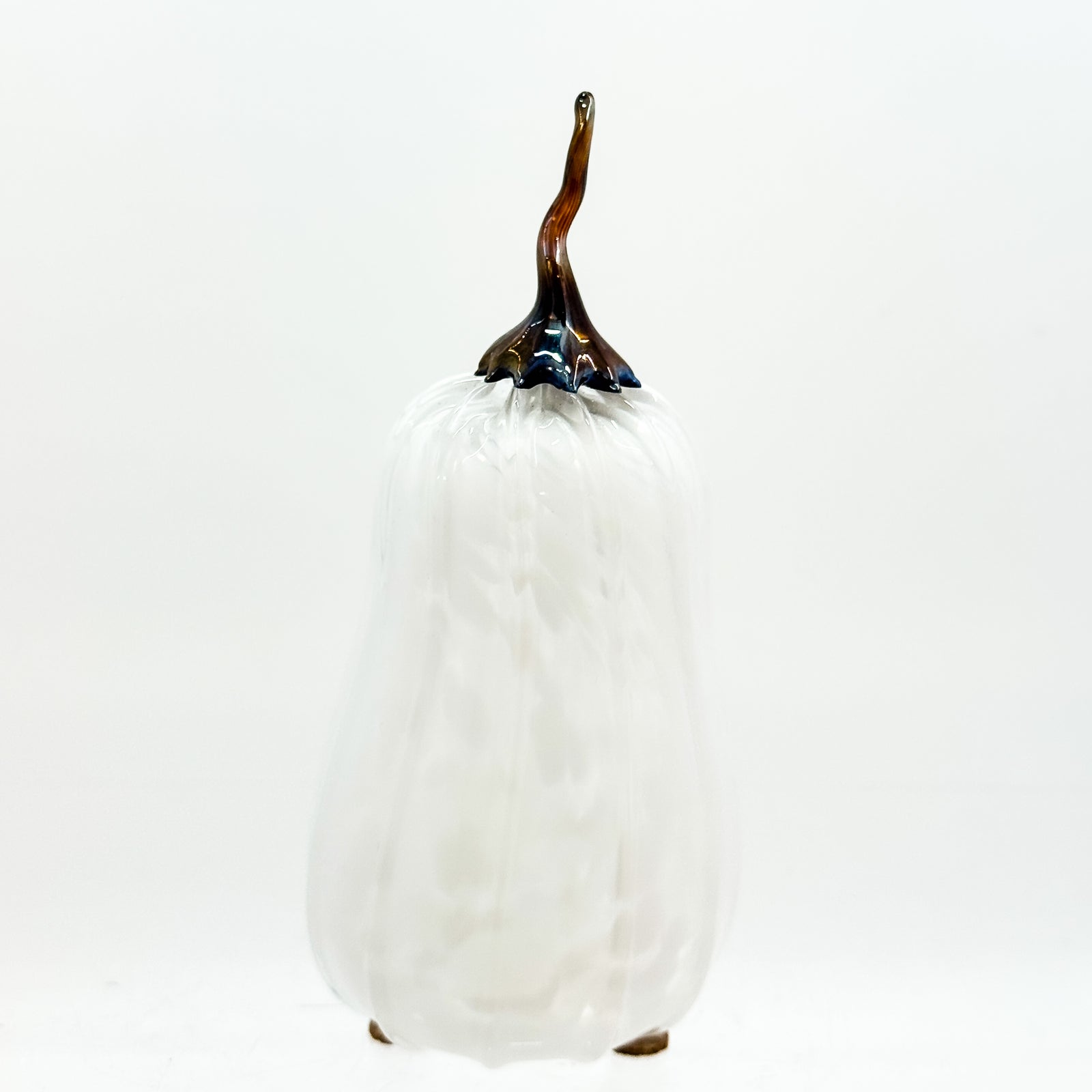 Small tall pumpkin in white