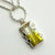 Citrine pendant double twist circle oval link chain