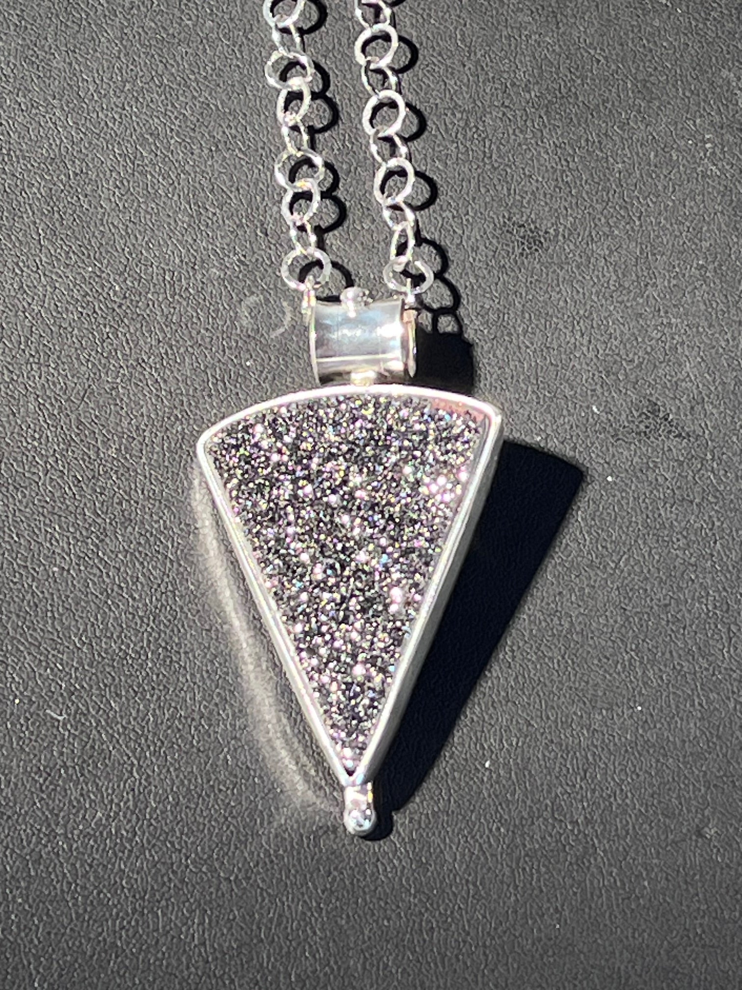 Black Druzy Necklace