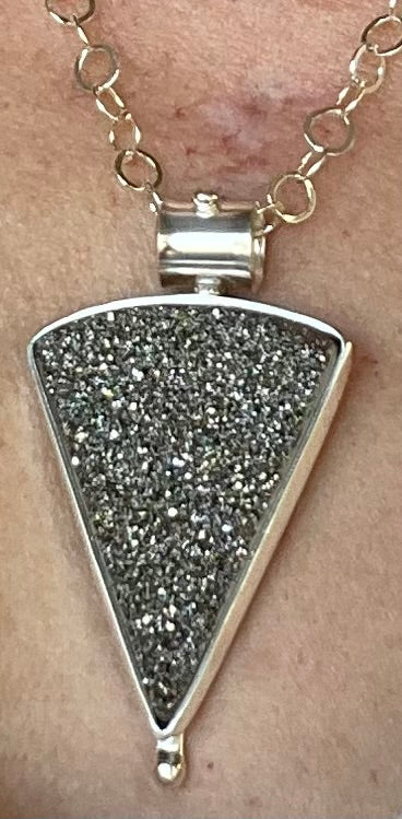 Black Druzy Necklace