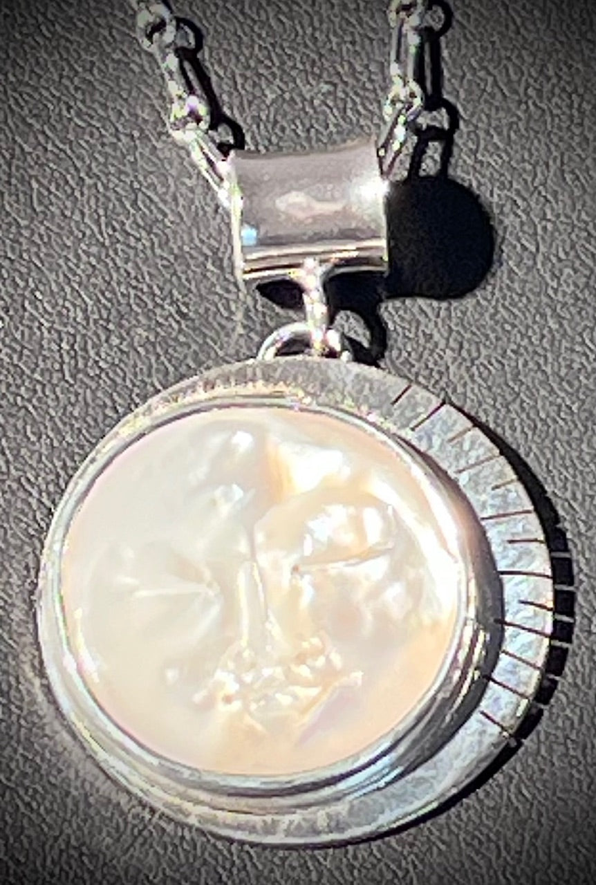 Mother of Pearl Moon Necklace