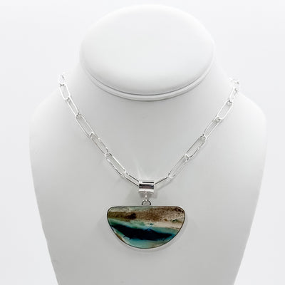 Opalized wood necklace