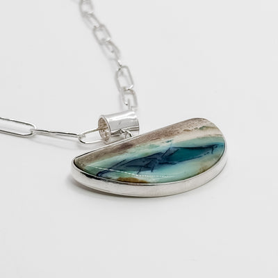Opalized wood necklace