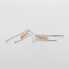 Wishbone with tiny pink pearls earrings