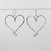 Small Curly Heart Earrings