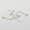 Small Curly Heart Earrings