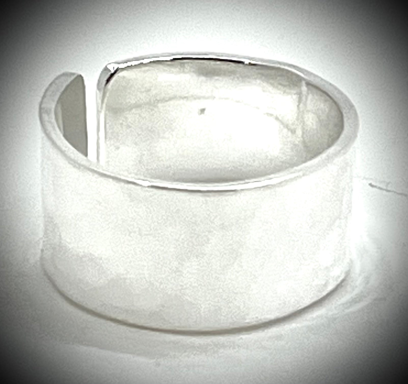 Adjustable Silver Ball Pein Ring