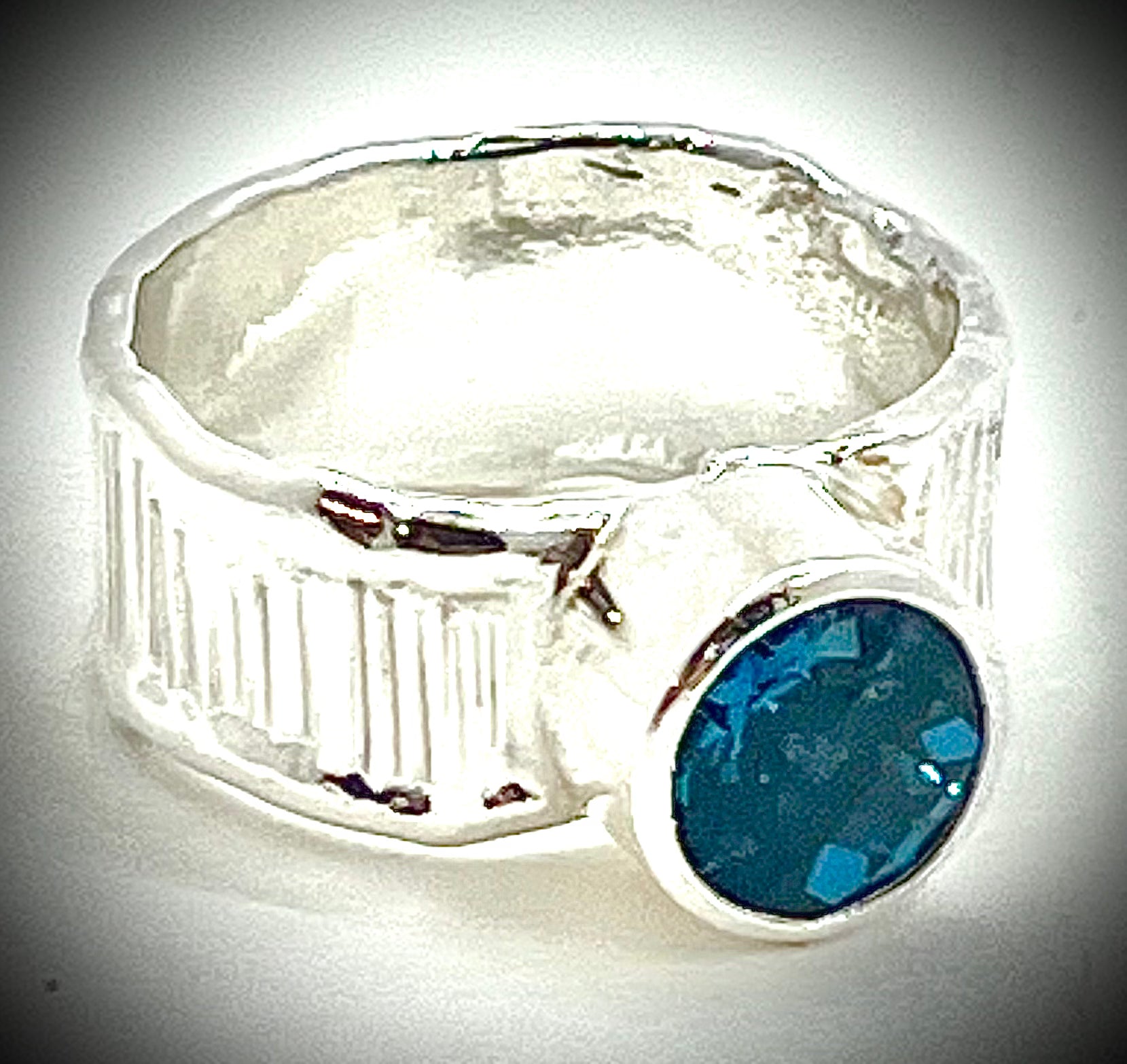 Boiler Chip London Blue Topaz Ring