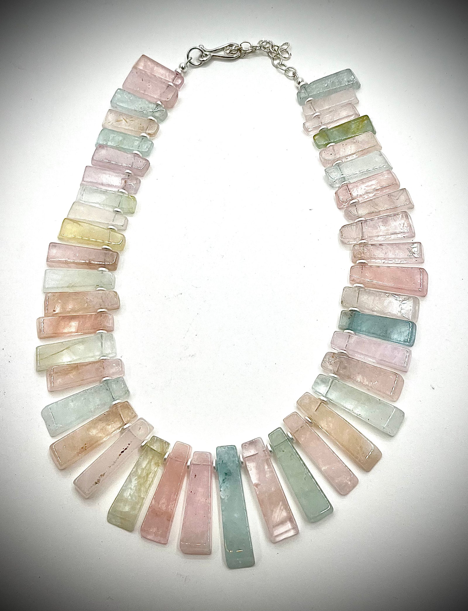 Morganite Aquamarine Beryl Necklace