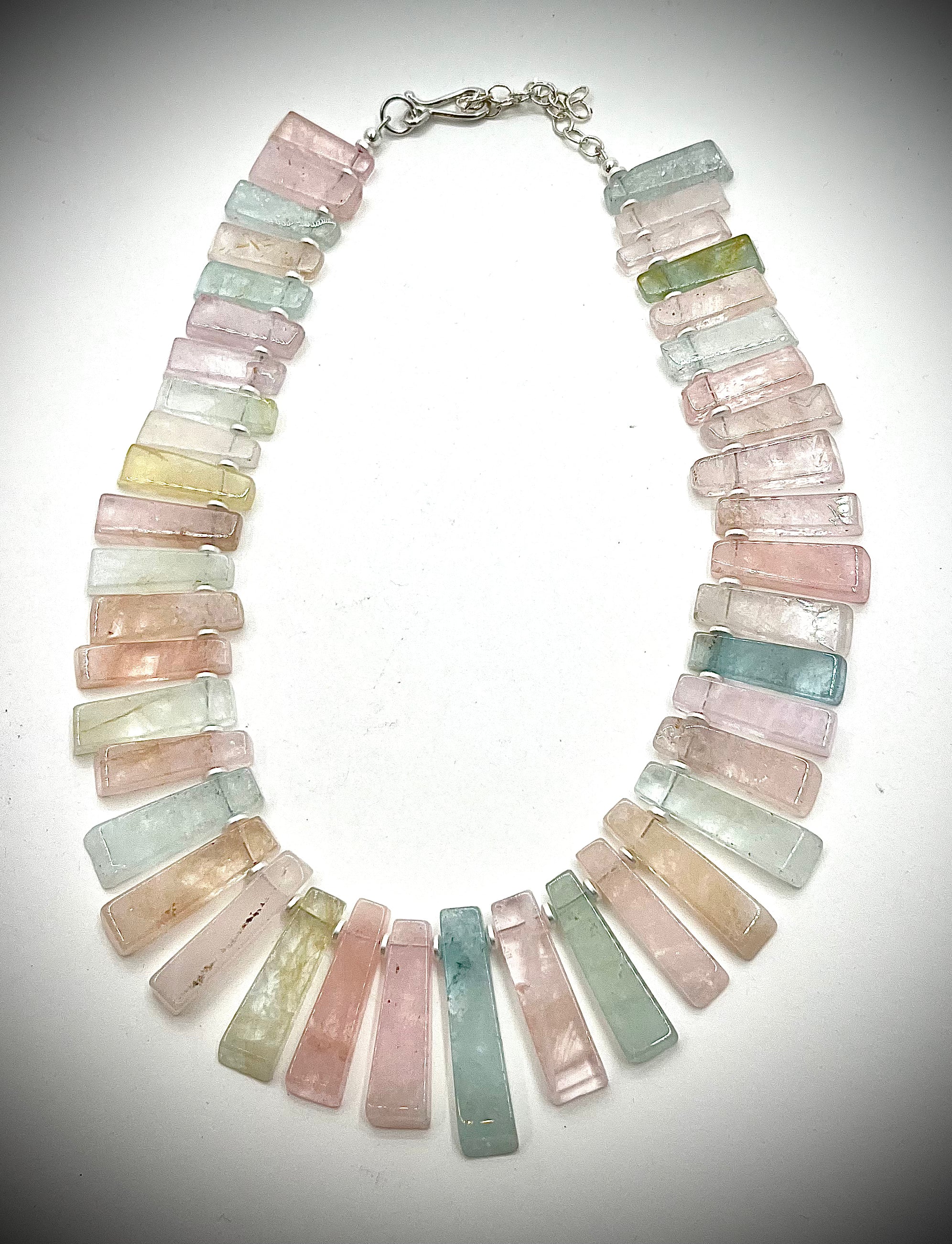 Morganite Aquamarine Beryl Necklace