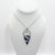 Sky Plume Agate Pendant on Rolo Chain necklace