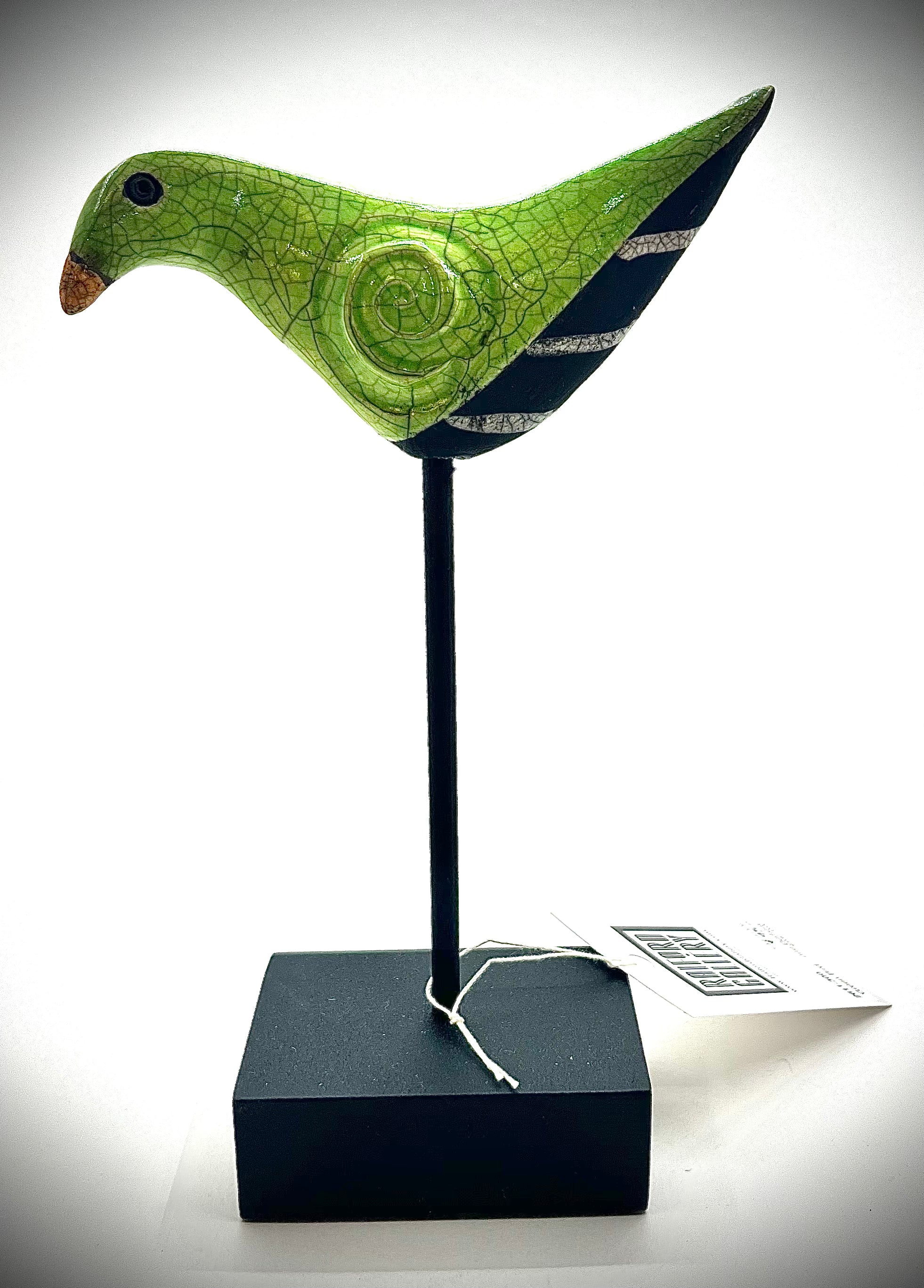 Raku Bird Sculpture