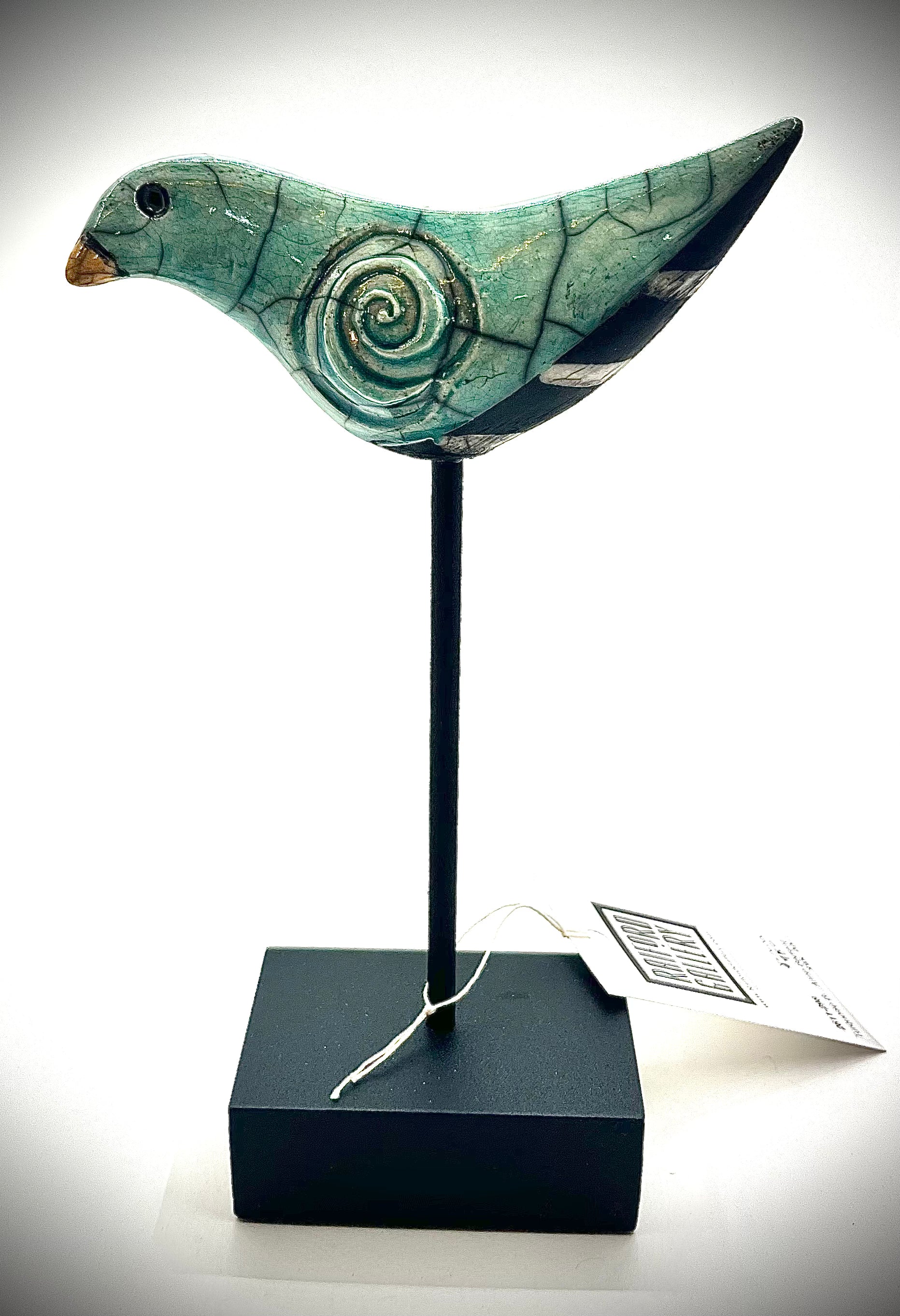 Raku Bird Sculpture